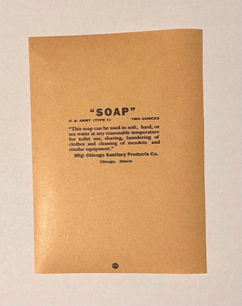 2 Ounce Soap Wrapper Soap Wrapper Frontline Rations