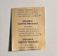 C Ration Barrington Hall Coffee Packet c rations Frontline Rations
