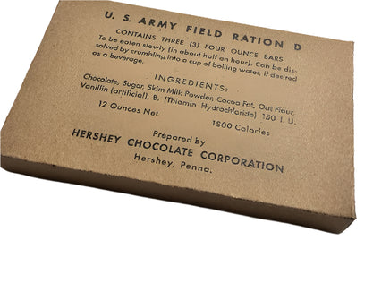 D Ration Box (Three 4oz. Bar Packing Box) Rations Frontline Rations
