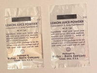 K Ration Beverage Packets Lemon Beverage Early War Rations Frontline Rations