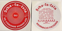 Scho Ka Kola Chocolate Tin Labels (1941, Eagle, Red Cross) Frontline Rations