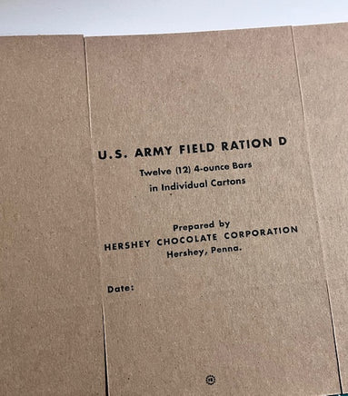 D Ration Box (Twelve 4oz. Bar Packing Box) Rations Frontline Rations
