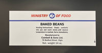 Ministry of Food (Can Label Collection) Baked Beans Frontline Rations