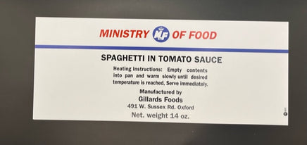 Ministry of Food (Can Label Collection) Spaghetti in Tomato Sauce Frontline Rations