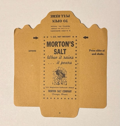 Mortons 1/2 ounce salt packet (10 in 1) Rations Frontline Rations