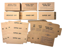 K Ration Boxes Philips Packaging Company (Mid War). Rations Frontline Rations