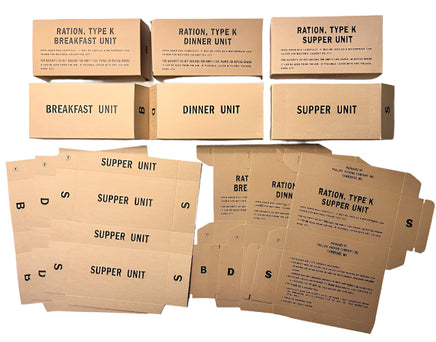 K Ration Boxes Philips Packaging Company (Mid War). Rations Frontline Rations