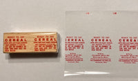 K Ration Ready to Eat Cereal Bar Wrapper Pillsbury Mills Wrapper (Red) Rations Frontline Rations