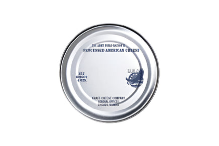 K Ration Cans Dinner: Processed American Cheese (Blue Text) Rations Frontline Rations