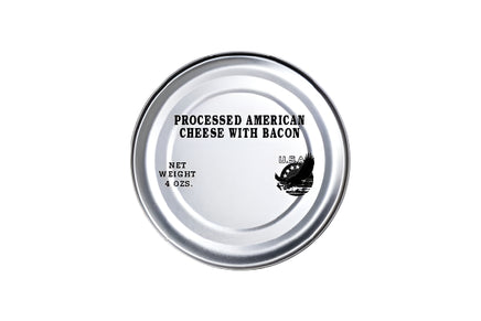 K Ration Cans Dinner: Processed American Cheese with Bacon 2 (Black Text) Rations Frontline Rations
