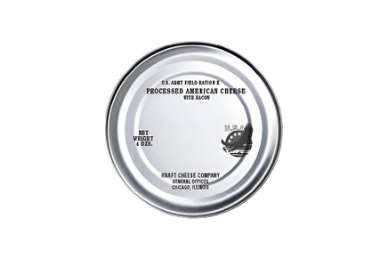 K Ration Cans Dinner: Processed American Cheese with Bacon 1 (Black Text) Rations Frontline Rations