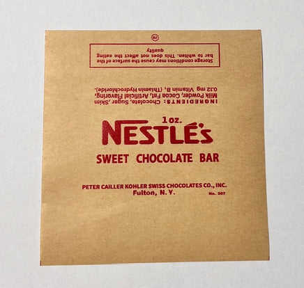 Nestle's 1 oz Sweet Chocolate Bar Wrapper Rations Frontline Rations