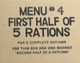 10 in 1 Ration (First Half of Five Rations) Packing Box First Half Of Five Rations Cardboard Box Menu#4