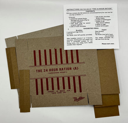 British 24 Hour Assault Ration Box with Inner Wrappers Rations Frontline Rations
