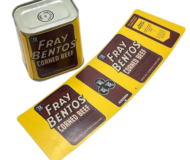 WW1 Fray Bentos Corned Beef Can Label Frontline Rations
