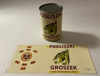 WW2 Polish Pudliszki Food Can Paper Labels Peas (Groszek) Frontline Rations