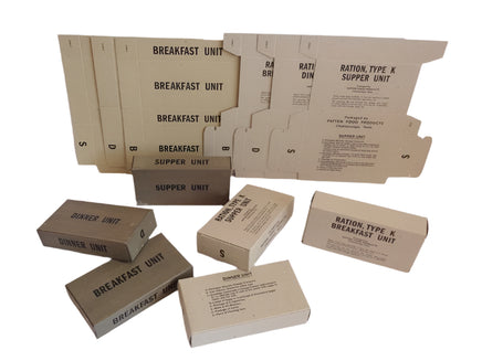 K Ration Boxes Patton Food Products Rations Frontline Rations