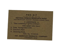 American Products Co. Prophylactic Kit American Products Co. Prophylactic Empty Packet Only Medical Frontline Rations