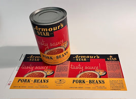 Armour's Pork and Beans Label Rations Frontline Rations