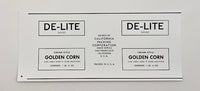 WW2 De-Lite Golden Corn Creamed Style Can Label