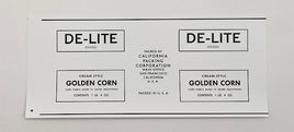 De-Lite Golden Corn Creamed Style Label