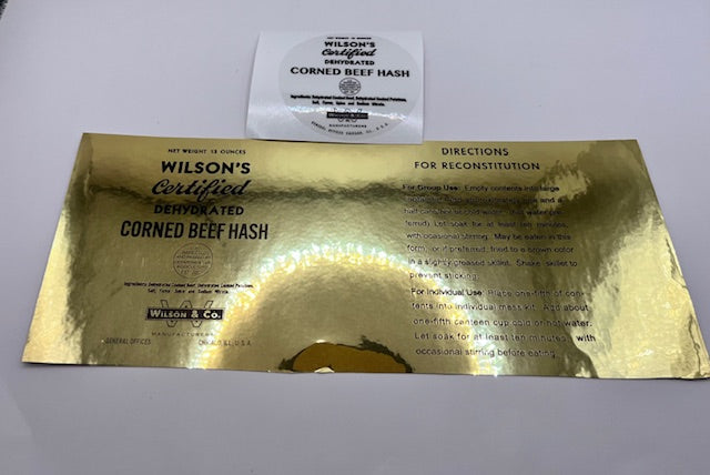 Dehydrated Corned Beef Hash Label| Frontline Rations