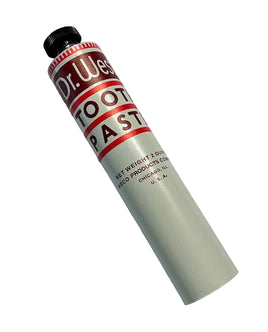 Dr. West toothpaste tube on a white background