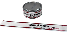 WW2 Wehrmacht Fleischkonserve Ration Can Label Frontline Rations