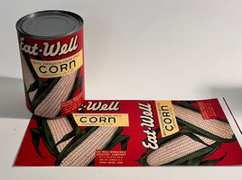 Eat Well Creamed Style Corn Label can label Frontline Rations