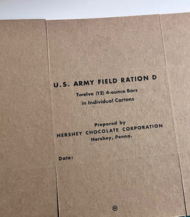 D Ration Box (Twelve 4oz. Bar Packing Box) Rations Frontline Rations