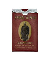 Prince Albert crimp cut tobacco package with vintage design