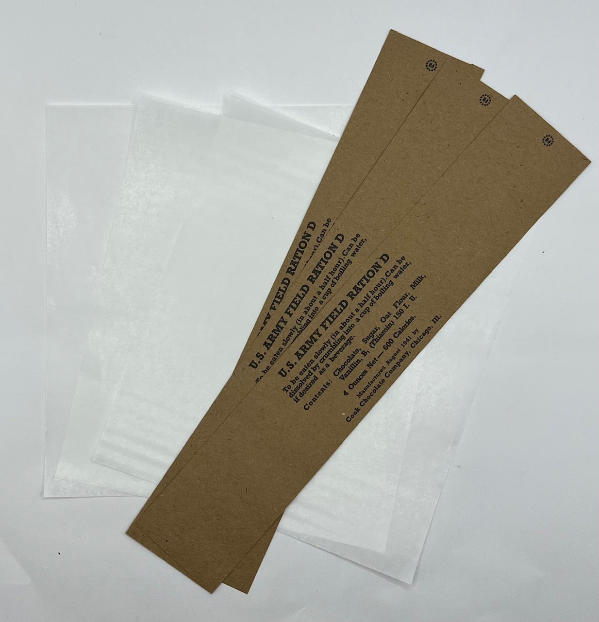 D Ration Boxes D Ration 4oz Early Paper Wrappers (3)| Frontline Rations