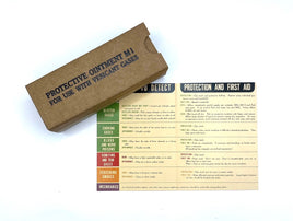 Protective M1 Ointment Box and Tube with Gas Detection Pamphlet