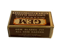 Original Gem Razor Blade Box and Blades