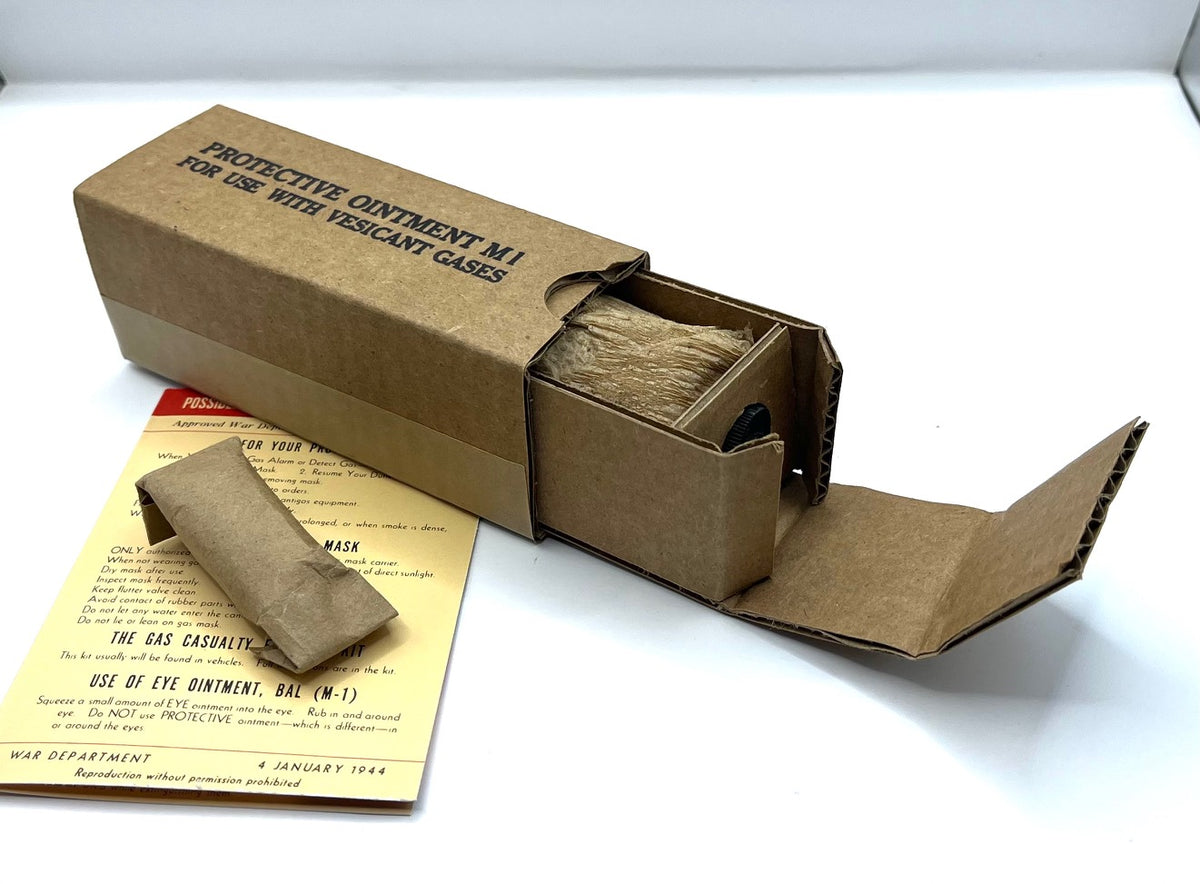 Protective M4 Ointment Box and Tube with Gas Detection Pamphlet ...