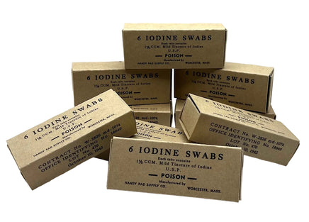 Iodine Swab Box Medical Frontline Rations