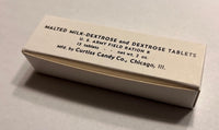 WW2 K Ration  Malted Milk Dextrose Tablets Box