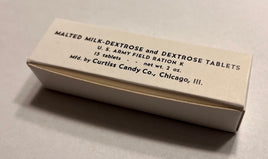 K Ration Malted Milk Dextrose Tablets Box Rations Frontline Rations
