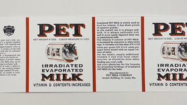 PET Brand Evaporated Milk Label Rations Frontline Rations