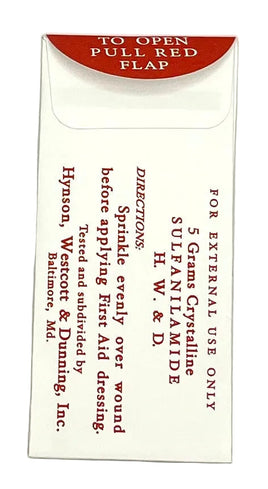Red Sulfanilamide Shaker Packet