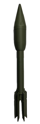 Green rocket on a white background