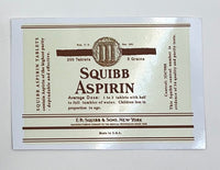 WW2 Squibb Aspirin Bottle