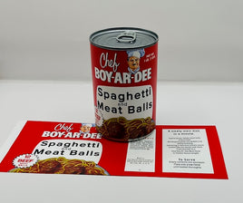 Chef Boy Ar Dee Spaghetti and Meat Balls Can Label