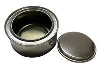 K Ration can with a lid on a white background