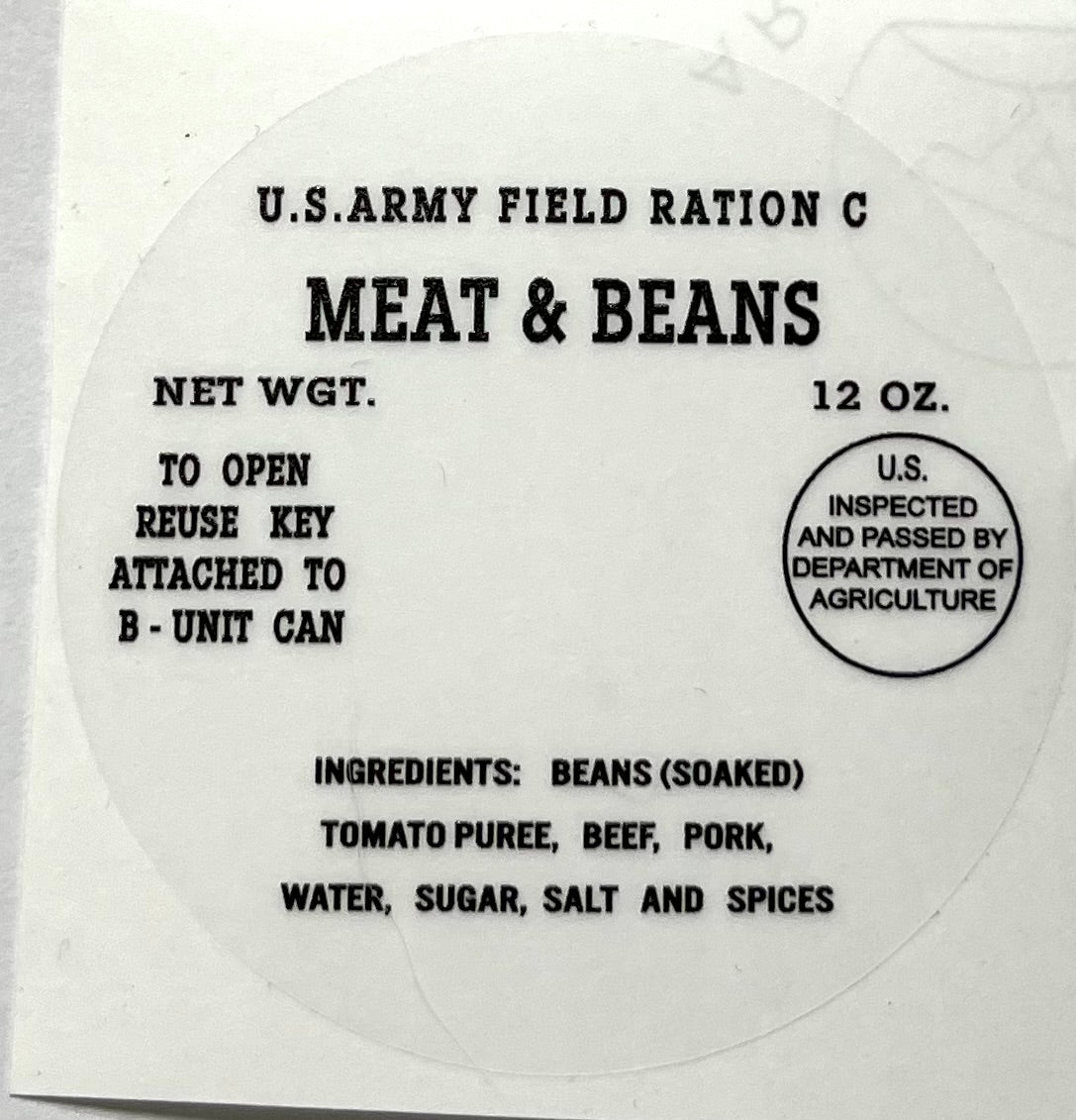 C Ration Can Decals| Frontline Rations