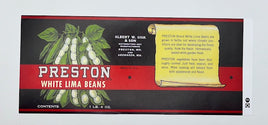 Preston White Lima Beans Label Rations Frontline Rations