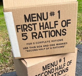 10 in 1 Ration (First Half of Five Rations) Packing Box