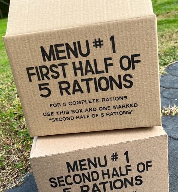 10 in 1 Ration (First Half of Five Rations) Packing Box| Frontline Rations