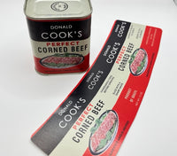 WW2 Donald Cook Corned Beef Can Label (10 in 1 Ration)