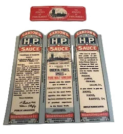 Gartons H.P. Sauce Label Frontline Rations